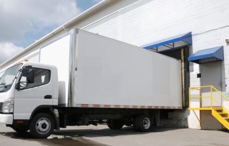 Van mockup isolated concept, Truck mock up